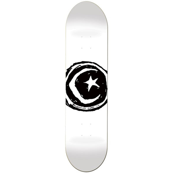 Foundation Star & Moon White Skateboard Deck - 8.25