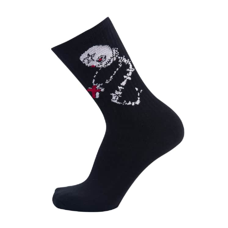 Psockadelic Skeletal Socks - Black